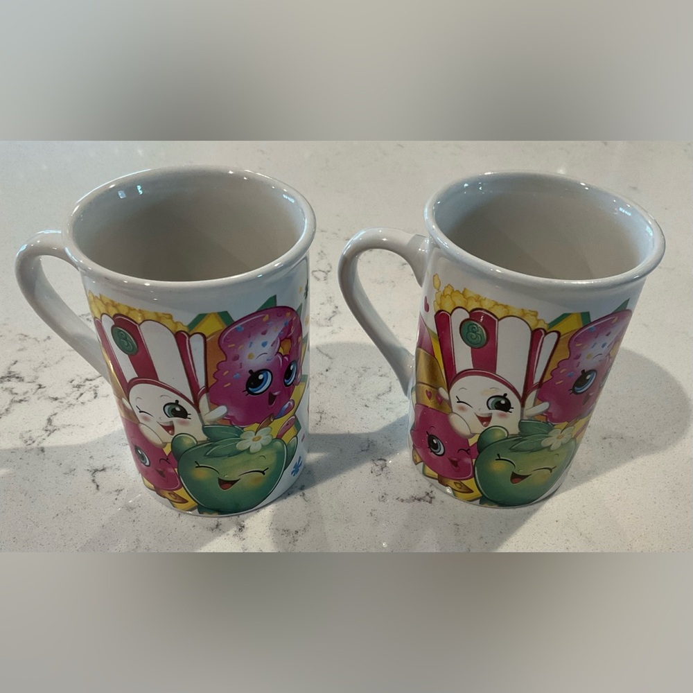 Shopkins Moose Enterprises Colorful Cartoon Character Mugs Set